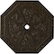 Ekena Millwork Spring Octagonal Medallion (Canopies up to 3"), 29 1/8"OD x 2 1/4"ID x 1 1/8"P, Stone Hearth Crackle CM30SPSHC - alternate 1